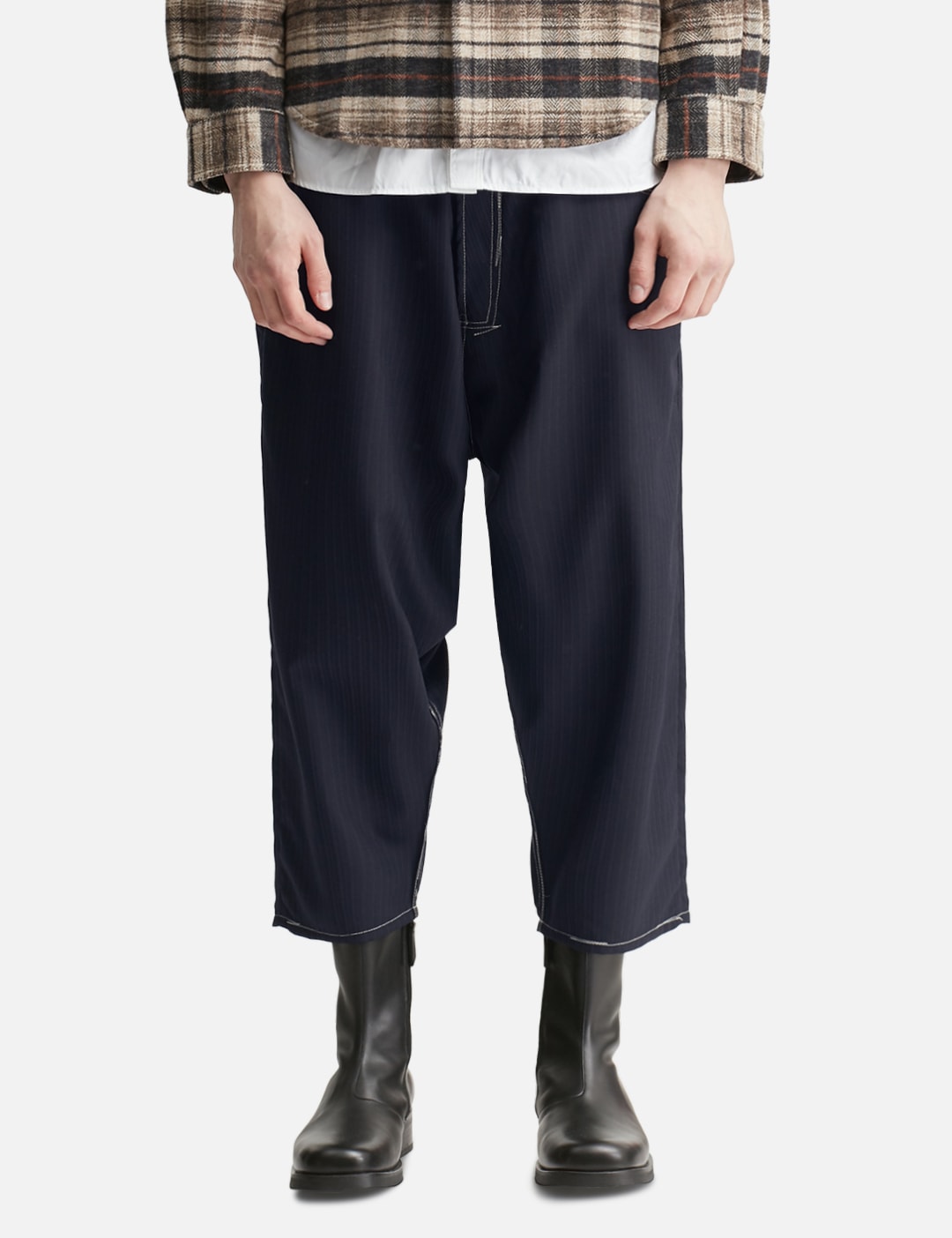 X Levi's Wool Pinstriped Cropped Pants view 18