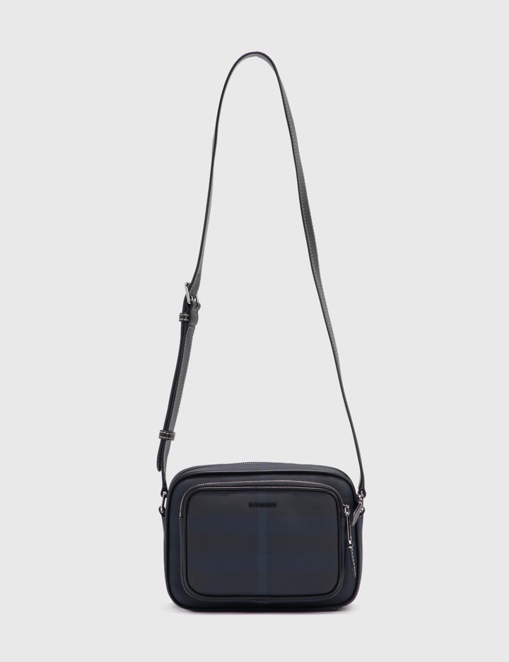 Exaggerated Check and Leather Crossbody Bag Placeholder Image