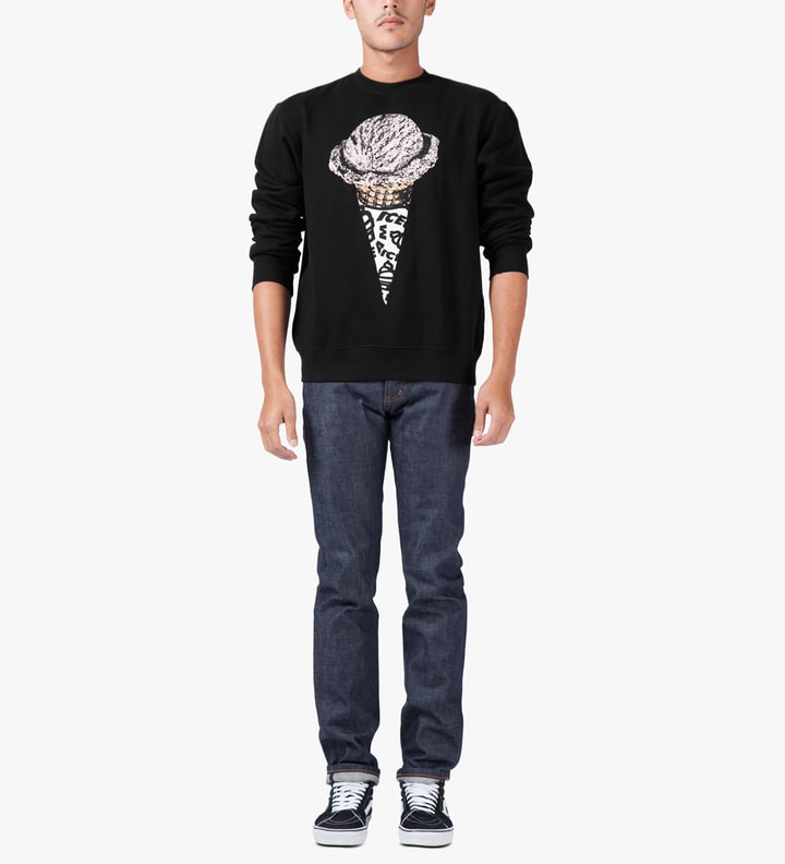 Black Lux Cone Crewneck Sweater Placeholder Image