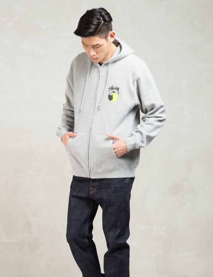 Grey Yin Yang Ball Zip Hoodie Placeholder Image