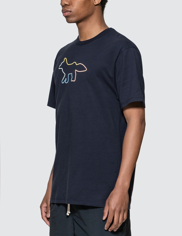 Rainbow Profile Fox Embroidery T-shirt Placeholder Image