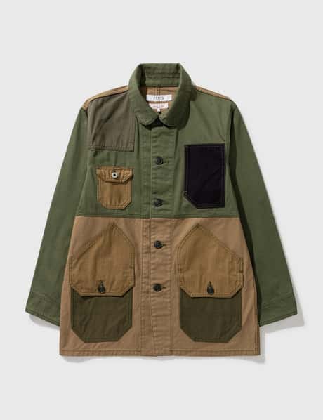 FDMTL Patchwork Coverall Rinse Khaki