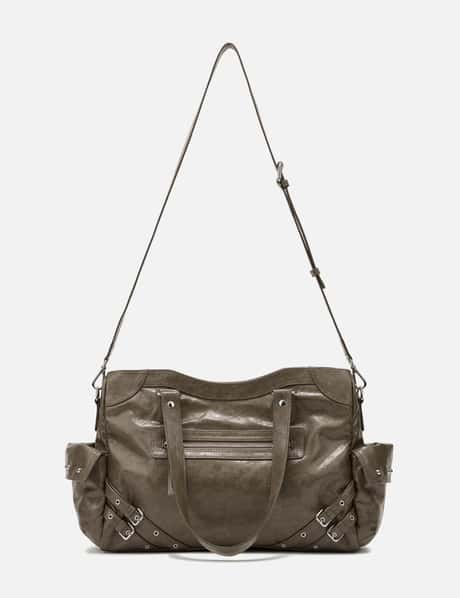 Stud Pocket Big Bag In Khaki view 15