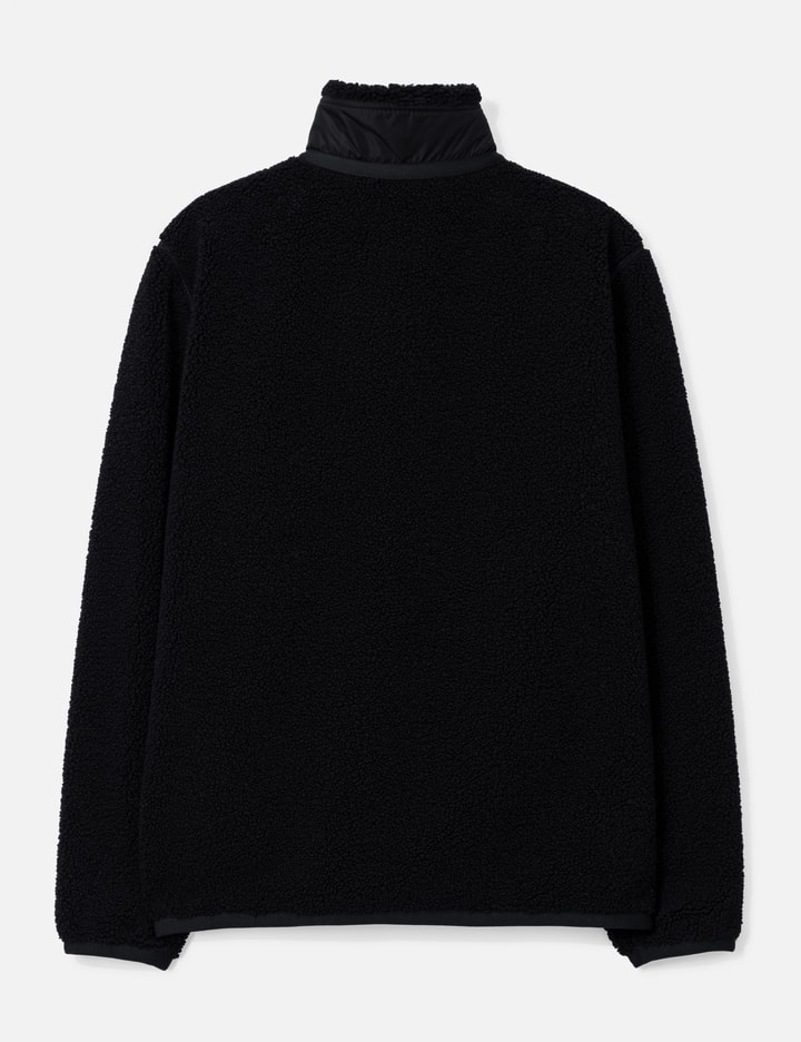Moncler Teddy-effect Fleece Sweatshirt With Zip And Pocket In Black