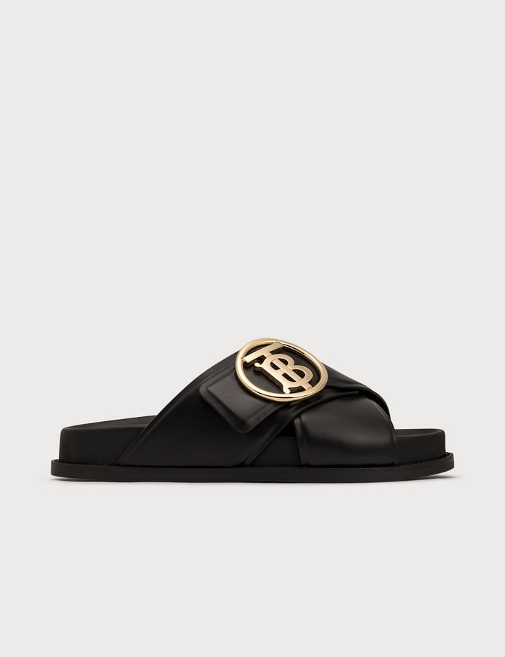 Burberry Monogram Motif Leather Slides