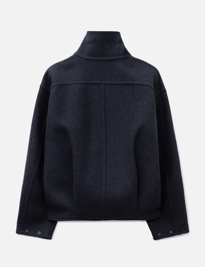 Yoke Wool Cashmere Balloon Silhouette Blouson