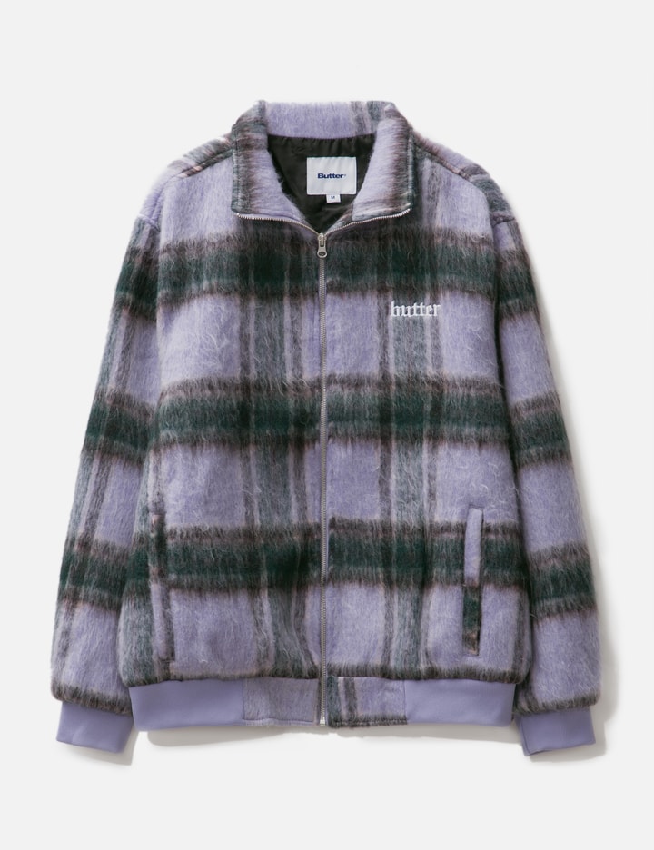 Butter Goods Hairy Plaid Jacket In Purple