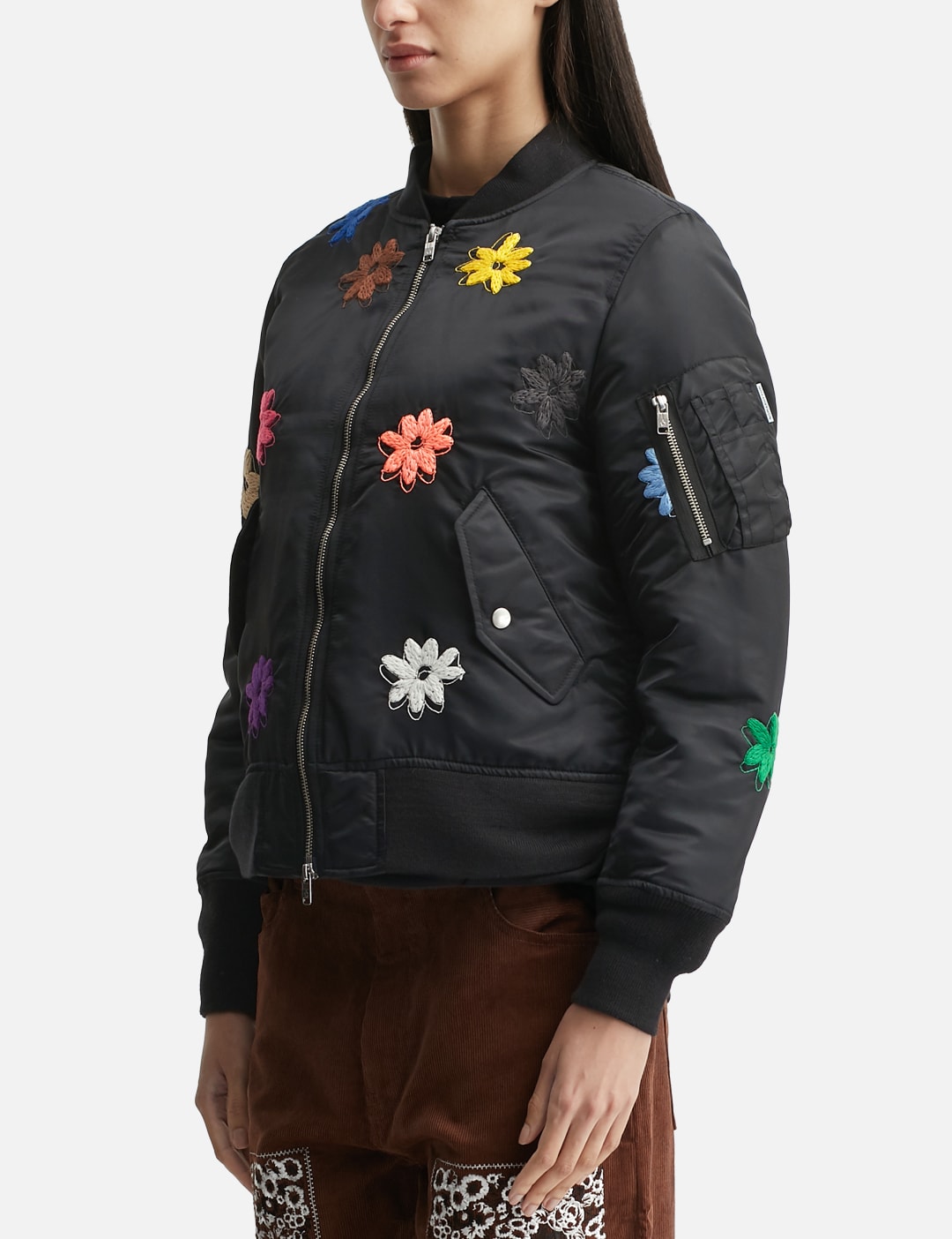 Flower Embroidery Flight Jacket view 8