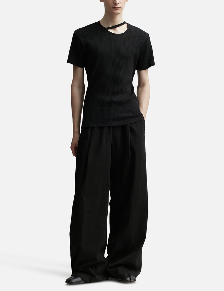 Shop Lgn Louis Gabriel Nouchi T-shirt With Asymmetrical Opening In Black