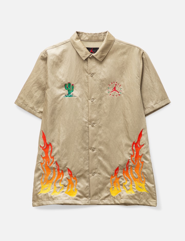 Jordan Brand Kids' X Travis Scott Embroidery Shirt In Beige