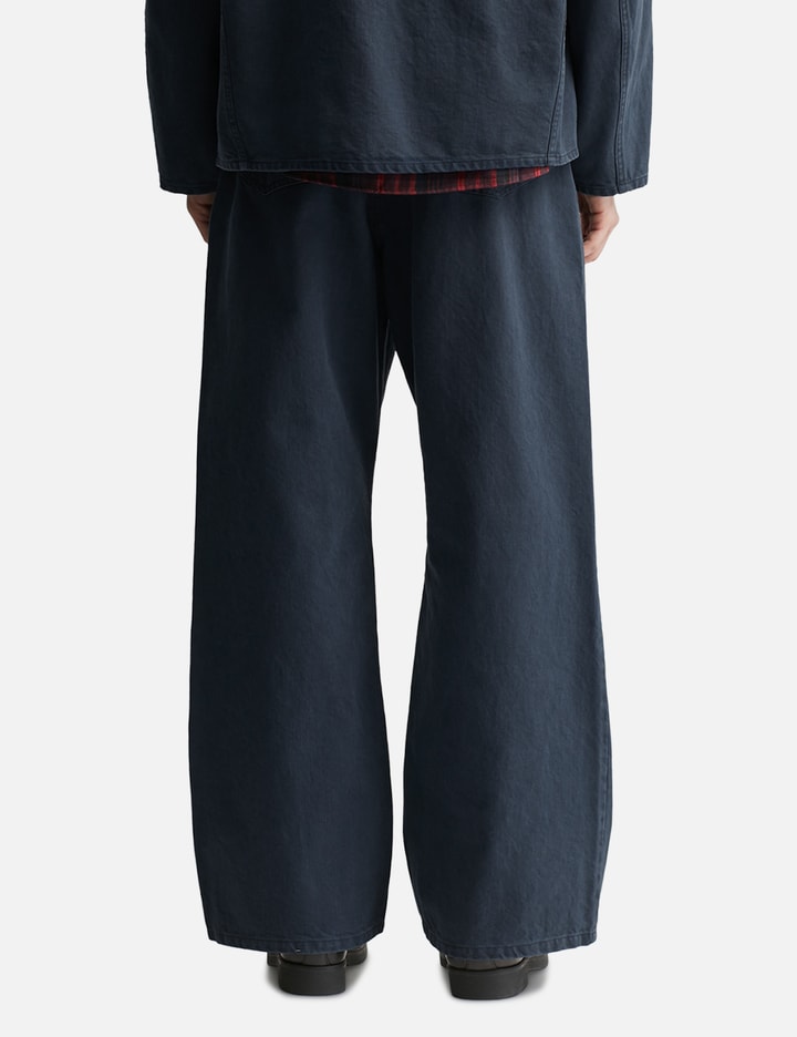 Tonywack Washed Cotton Twill Loose Flared Jeans