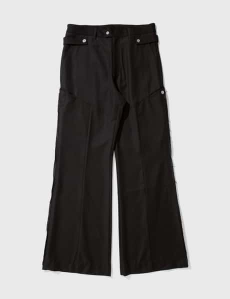 C2H4 Staff Uniform Panelled Wide Leg Tailored Trousers