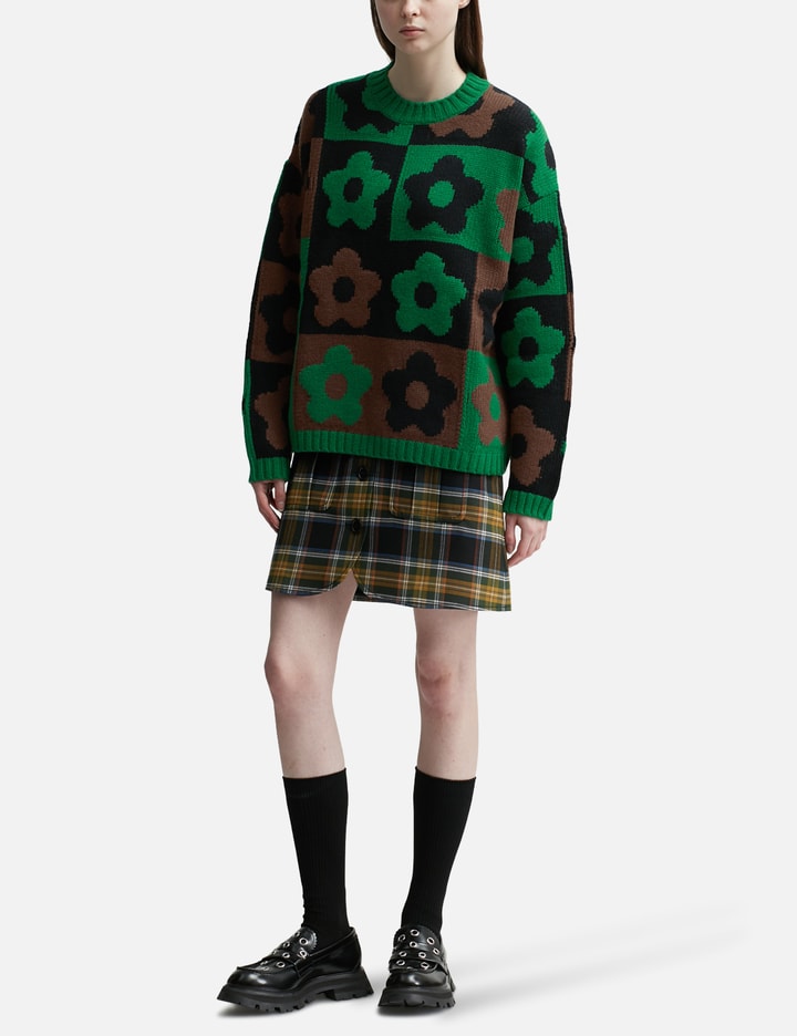 'Boke Flower Checkerboard' Checked Jumper Placeholder Image