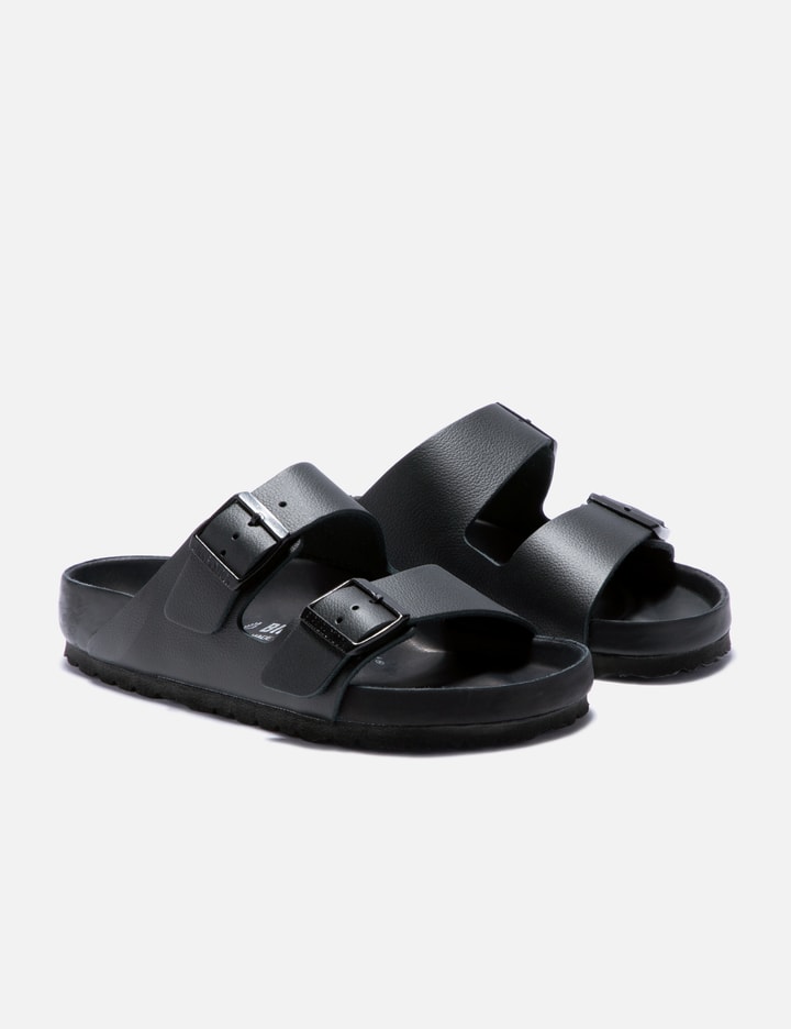 Birkenstock Women's Arizona Exquisite Double-strap Flat Leather Sandals In Black