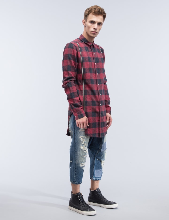 Red Plaid Zipper Shirt Placeholder Image