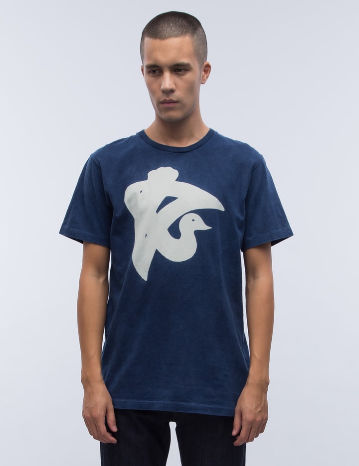 Indigo "bassen" Traversable Paint Crain S/S T-Shirt Placeholder Image