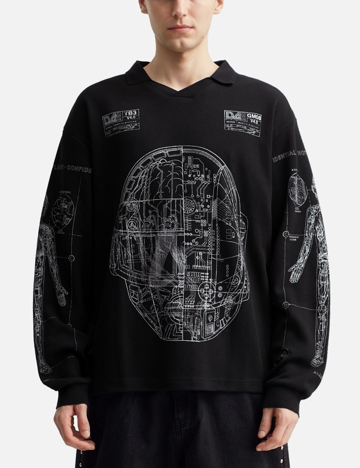 Pleasures x Daft Punk Schematic Long Sleeve Polo Placeholder Image