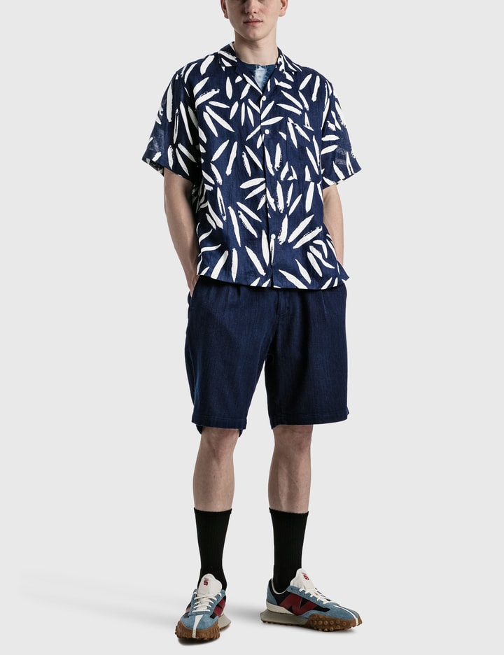 Indigo Linen Sasahona Aloha Shirt Placeholder Image