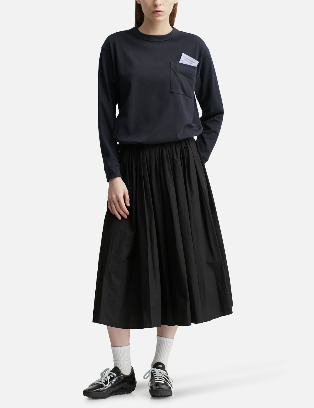 Suvin Compact Jersey Big QOL Tag Long T-Shirt view 15