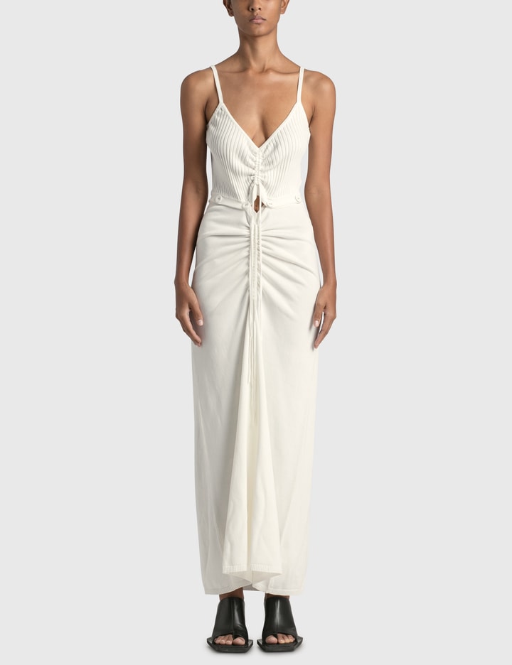 Christopher Esber - Ruched Disconnect Knit Cami Dress | HBX Christopher Esber - Ruched Disconnect Knit Cami Dress | HBX