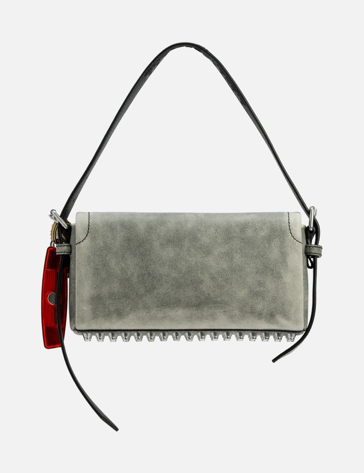 Alexander Wang Ricco Slim Flap Leather Shoulder Bag In Gray