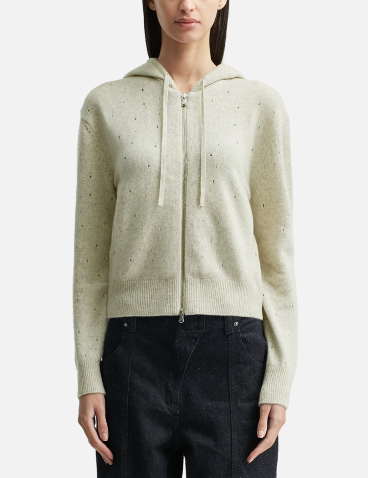 Eyelet Knit Hood Zip Up Placeholder Image