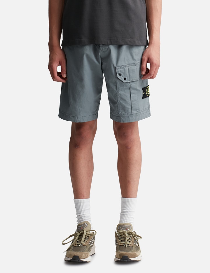 Supima® Cotton Twill Stretch-TC Cargo Bermuda Shorts Placeholder Image