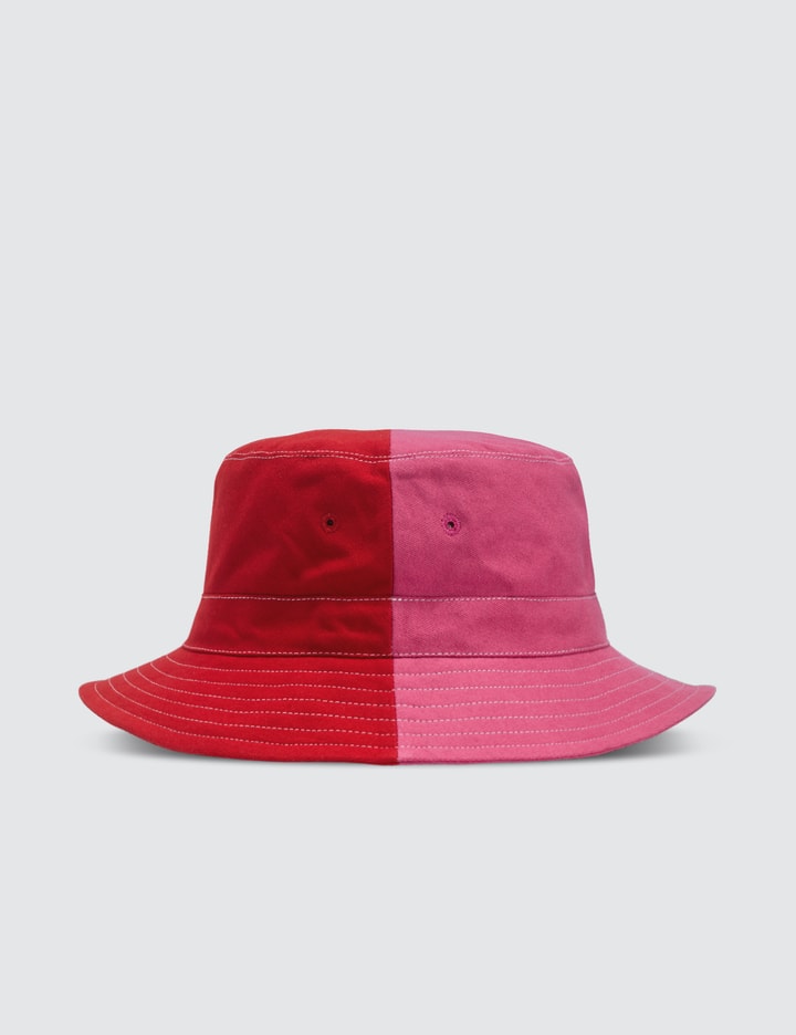 Red & Pink Color-blocked Bucket Hat Placeholder Image
