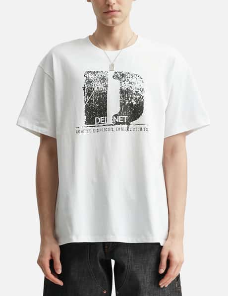 D Accent Crack Logo T-Shirts White view 10