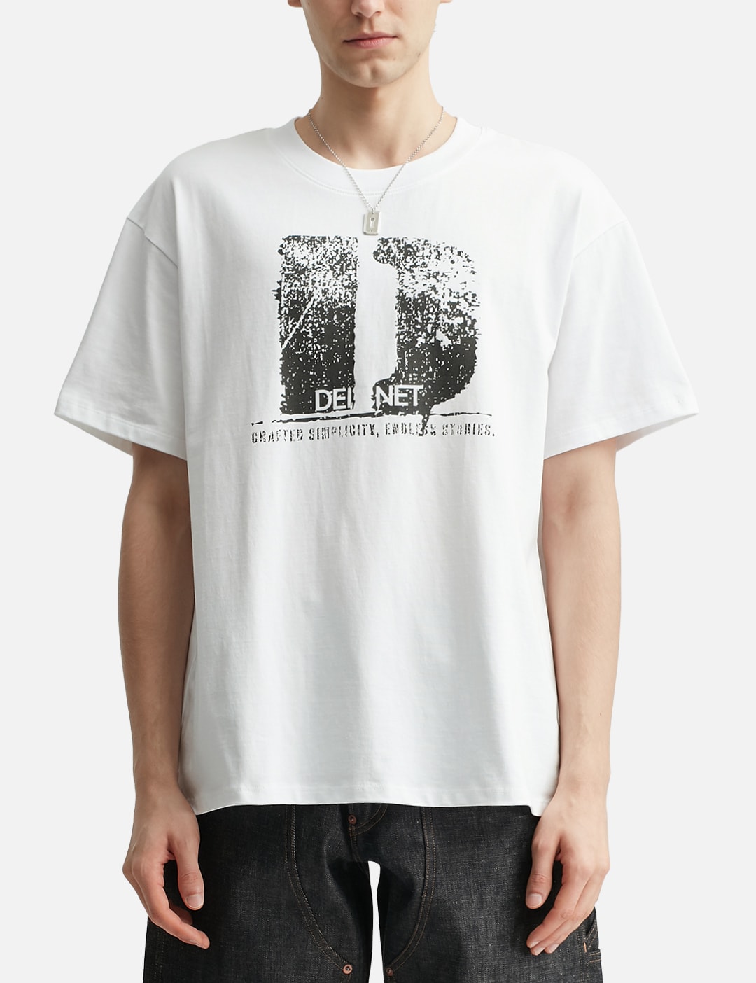 D Accent Crack Logo T-Shirts White view 18
