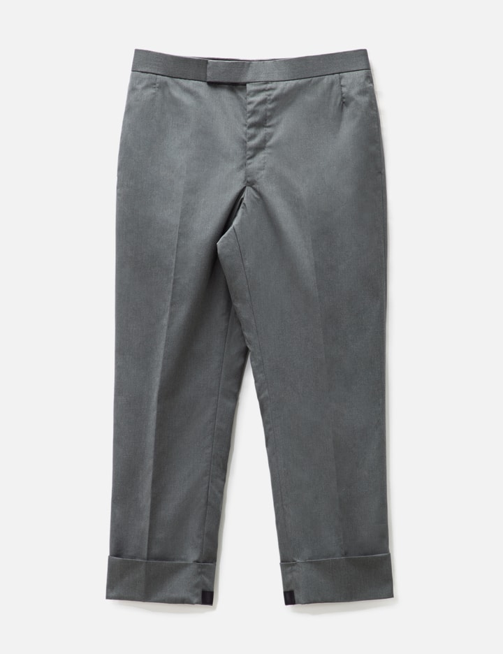 Thom Browne Cropped Straight Leg Trousers In Grey