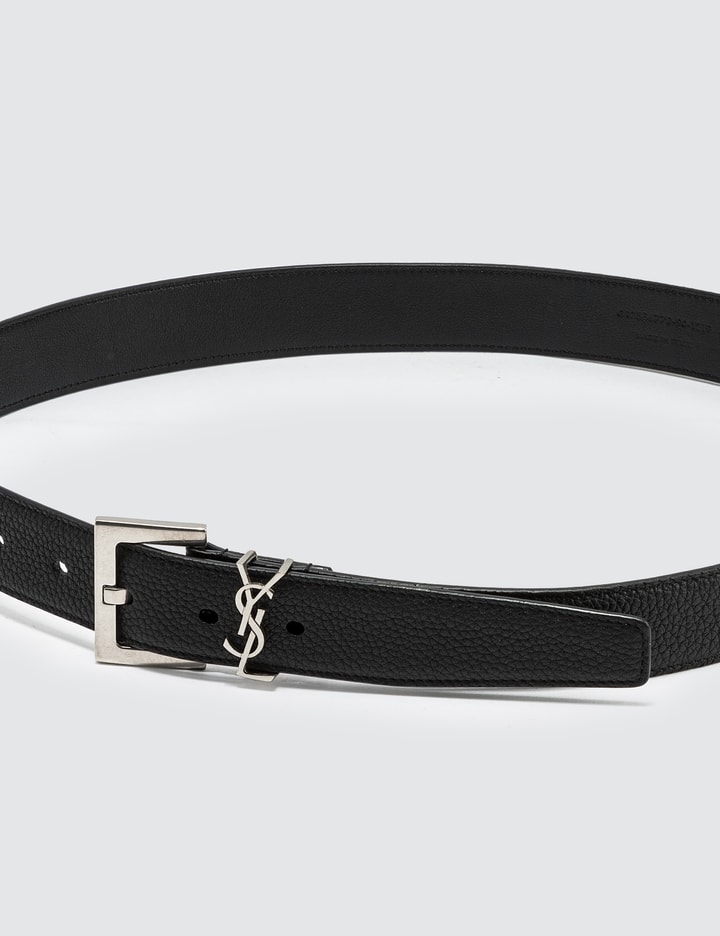 그레인드 가죽 모노그램 벨트 Placeholder Image