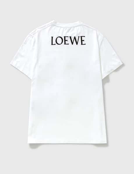 希少・名作】LOEWE ロエベ 水彩画 プリント Tシャツ Mサイズ ホワイト