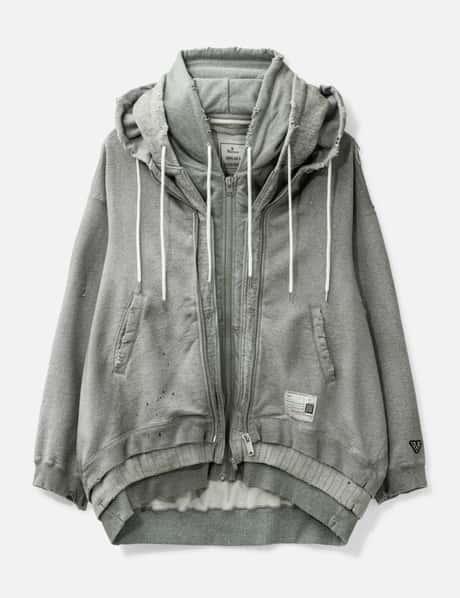 Maison Mihara Yasuhiro Triple Layered Zip-up Hoodie
