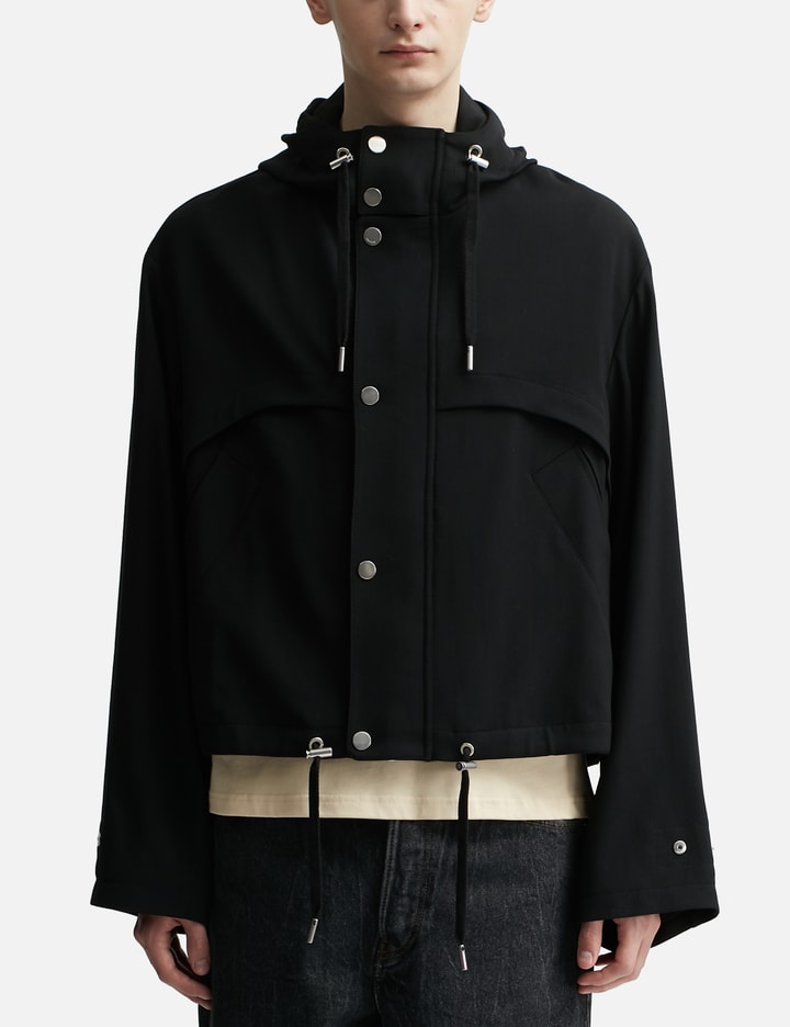 Shop Ami Alexandre Mattiussi Ami Short Parka In Black