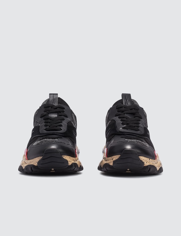 Valentino Garavani Bounce Camouflage Fabric and Metallic Leather Sneaker Placeholder Image