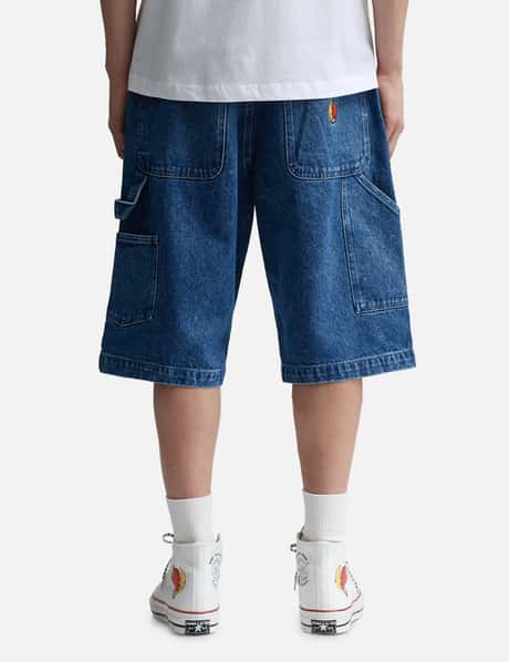 Sky High Farm Workwear - PERENNIAL LOGO DENIM SHORTS WOVEN | HBX