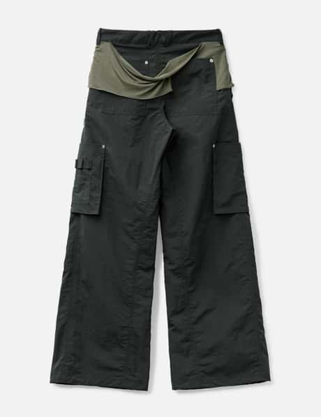 Mixed Layered Tie Jogger Pants view 8