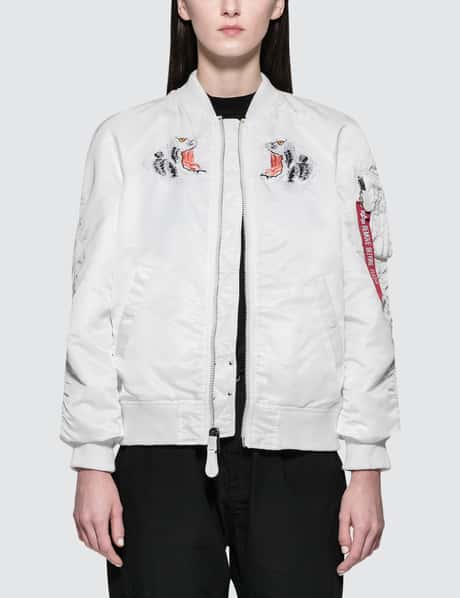 Alpha Industries Womens Bomber Jacket With Patches Jacket Alpha