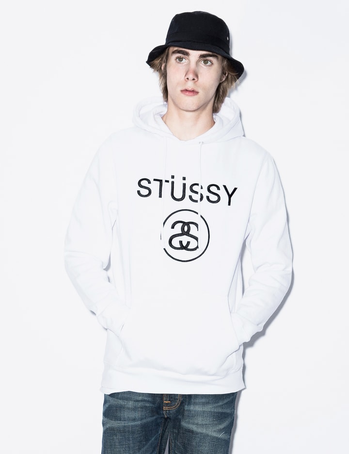 White Stussy Link Emb. Hoodie Placeholder Image