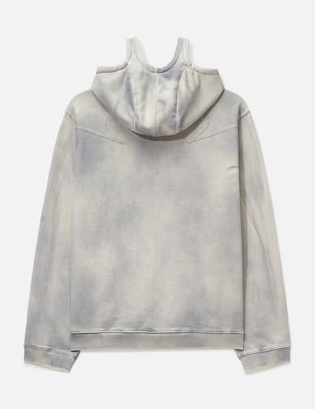 Three Zip Hoodie Dusty White view 8