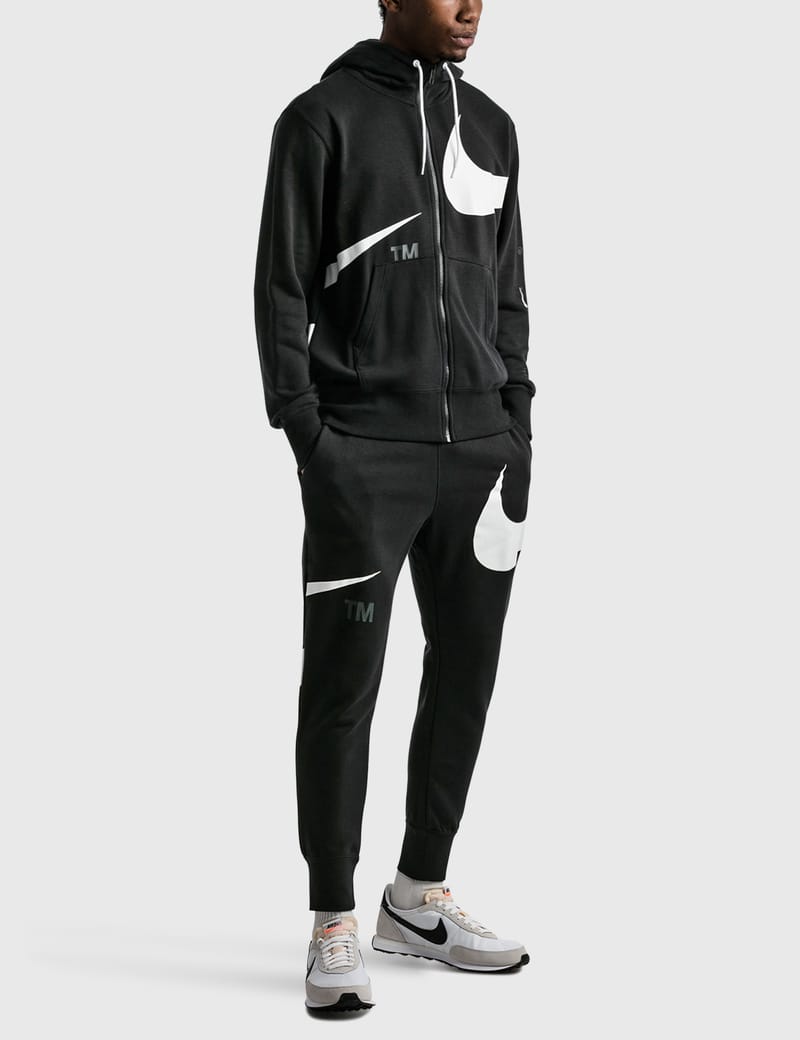 nike sportswear swoosh pants black