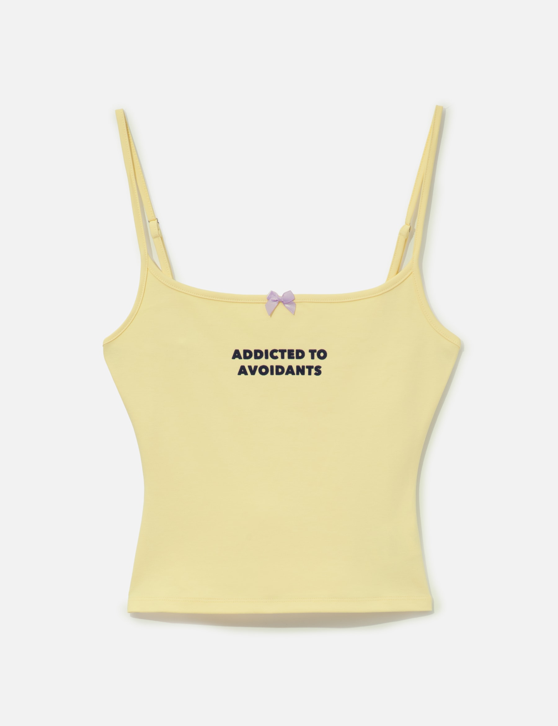Yellow Print Strap Tank Top view 16