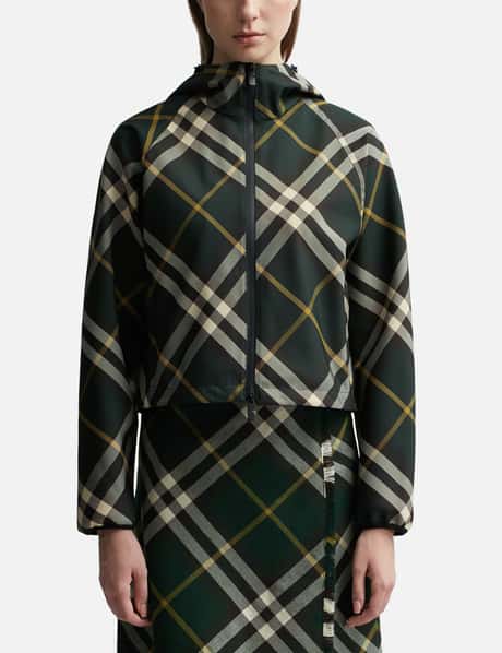 Burberry Cropped Check Lightweight Jacket
