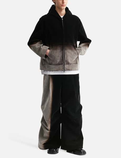TAAKK Gradation Pile Easy Pants - ベルベット調ポリエステルの 