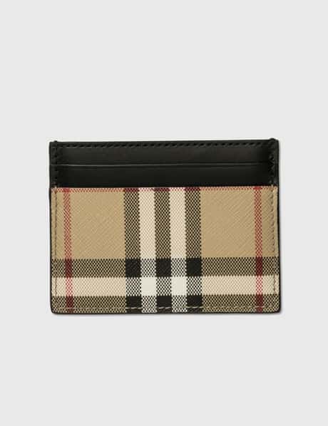 Burberry VINTAGE CHECK AND LEATHER CARD CASE