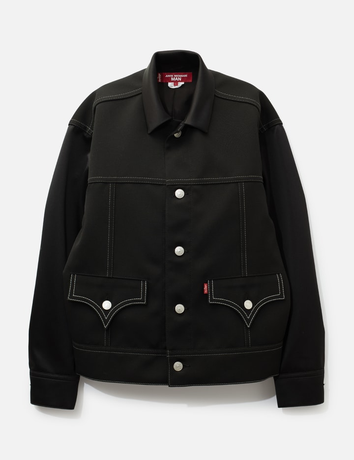 Junya Watanabe Man Junya Watanabe Man X Levi's Wool Serge And Silk Satin Trucker Jacket