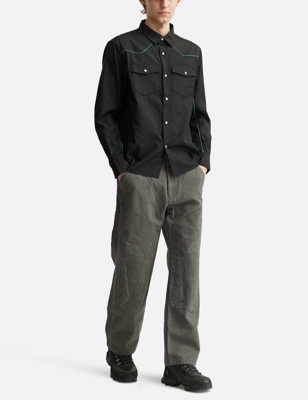 Nylon Western Button Up view 20