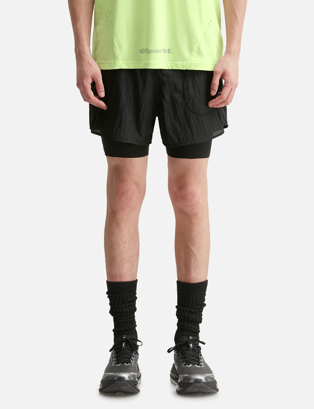 NīNEpointNīNE X Li-Ning Light Tracking 2 In 1 Running Shorts view 11