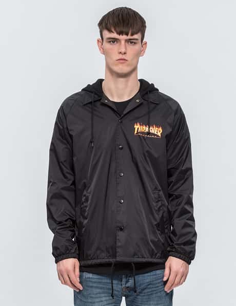 Thrasher Flame Logo Coach Jacket HBX